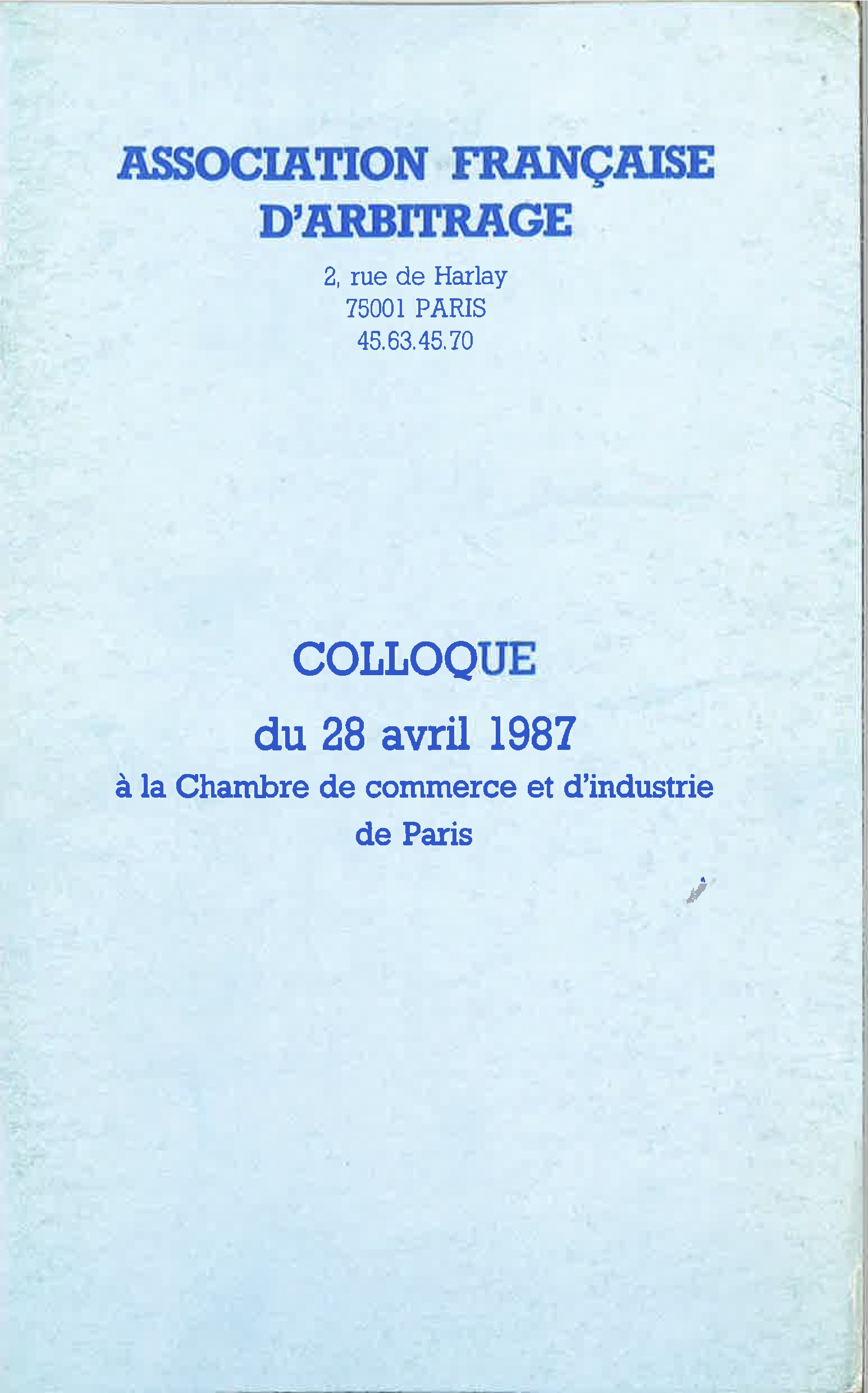 1987 AFA Conference